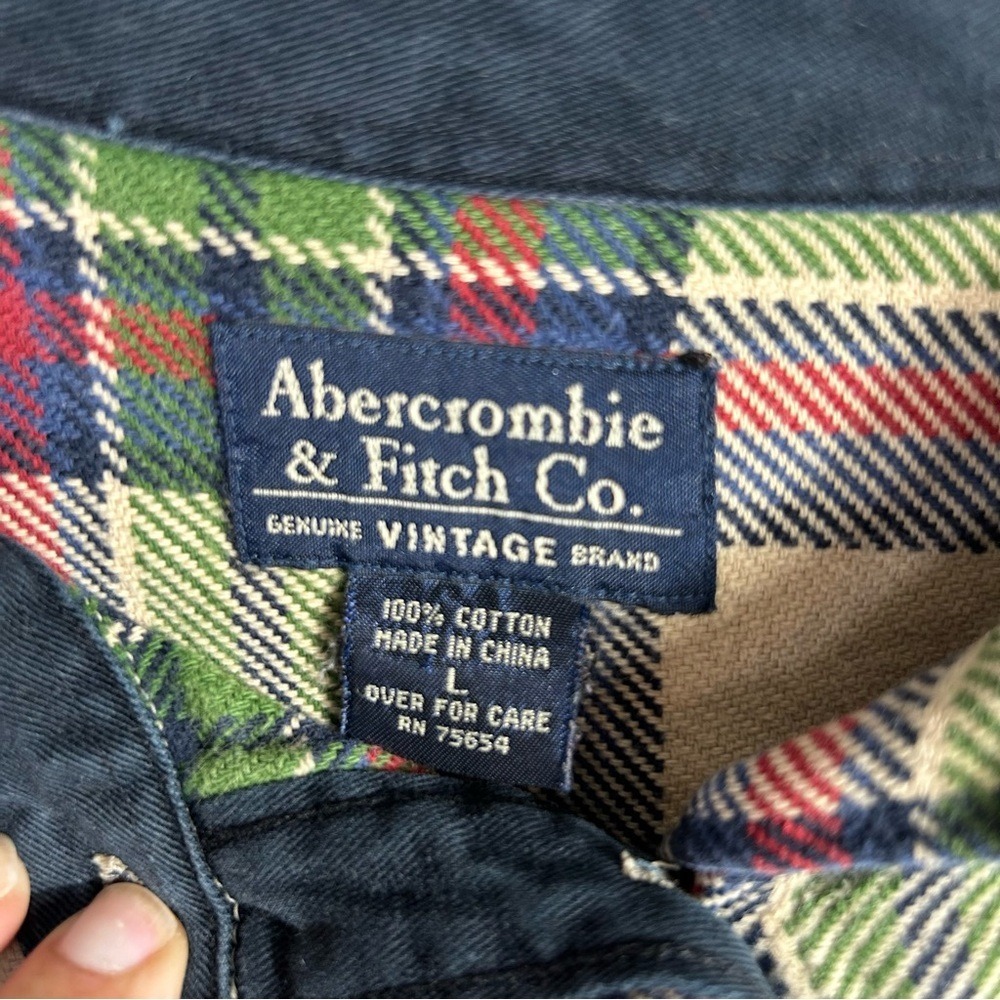 Abercrombie & Fitch Men's Multicolor Plaid Button Down Size Large 100% Cotton - Picture 2 of 9